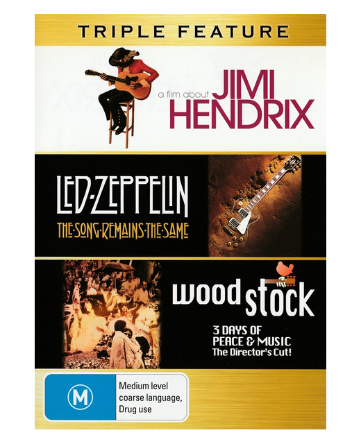 Triple Feature - Jimi Hendriz/ Led Zeppelin/ Woodstock