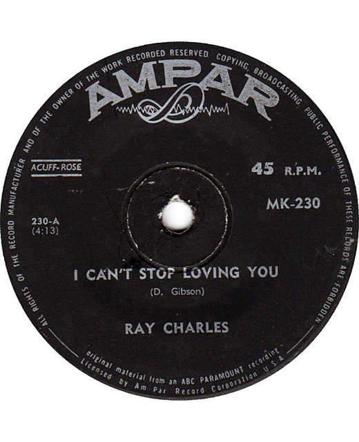 Ray Charles - I Can't Stop Loving You / Born To Lose (7")